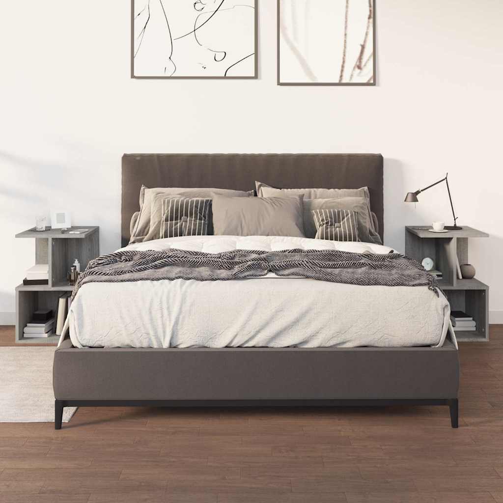 E-shop vidaXL Nočné stolíky 2 ks sivé sonoma 35x35x55 cm spracované drevo