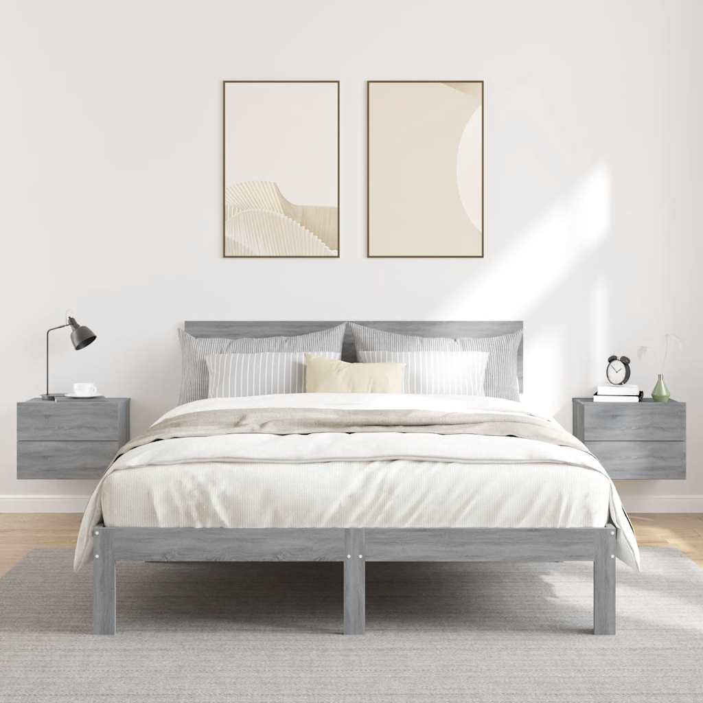 E-shop vidaXL Nočné stolíky 2 ks sivý dub sonoma 40x30x30 cm spracované drevo