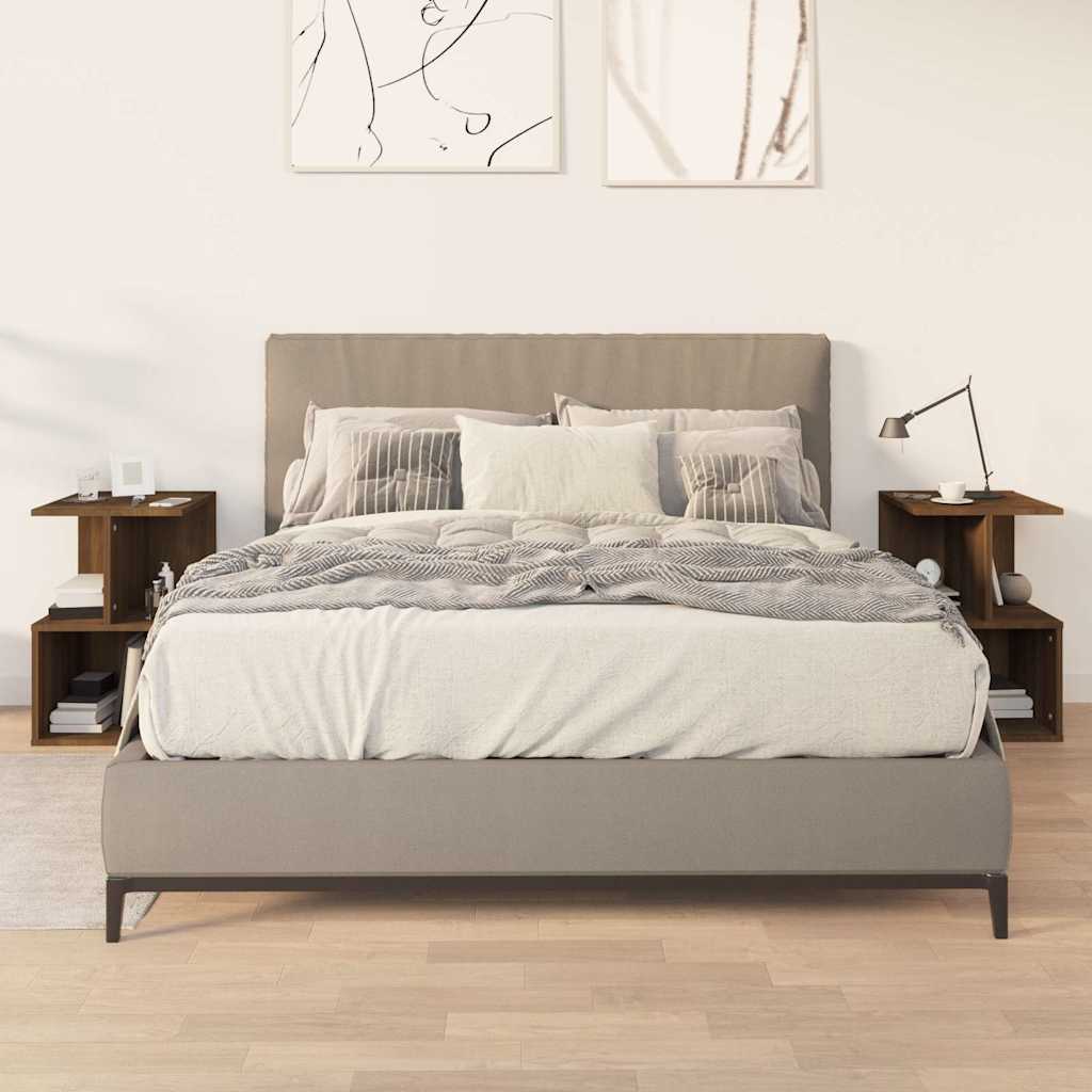 E-shop vidaXL Nočné stolíky 2 ks hnedý dub 35x35x55 cm spracované drevo