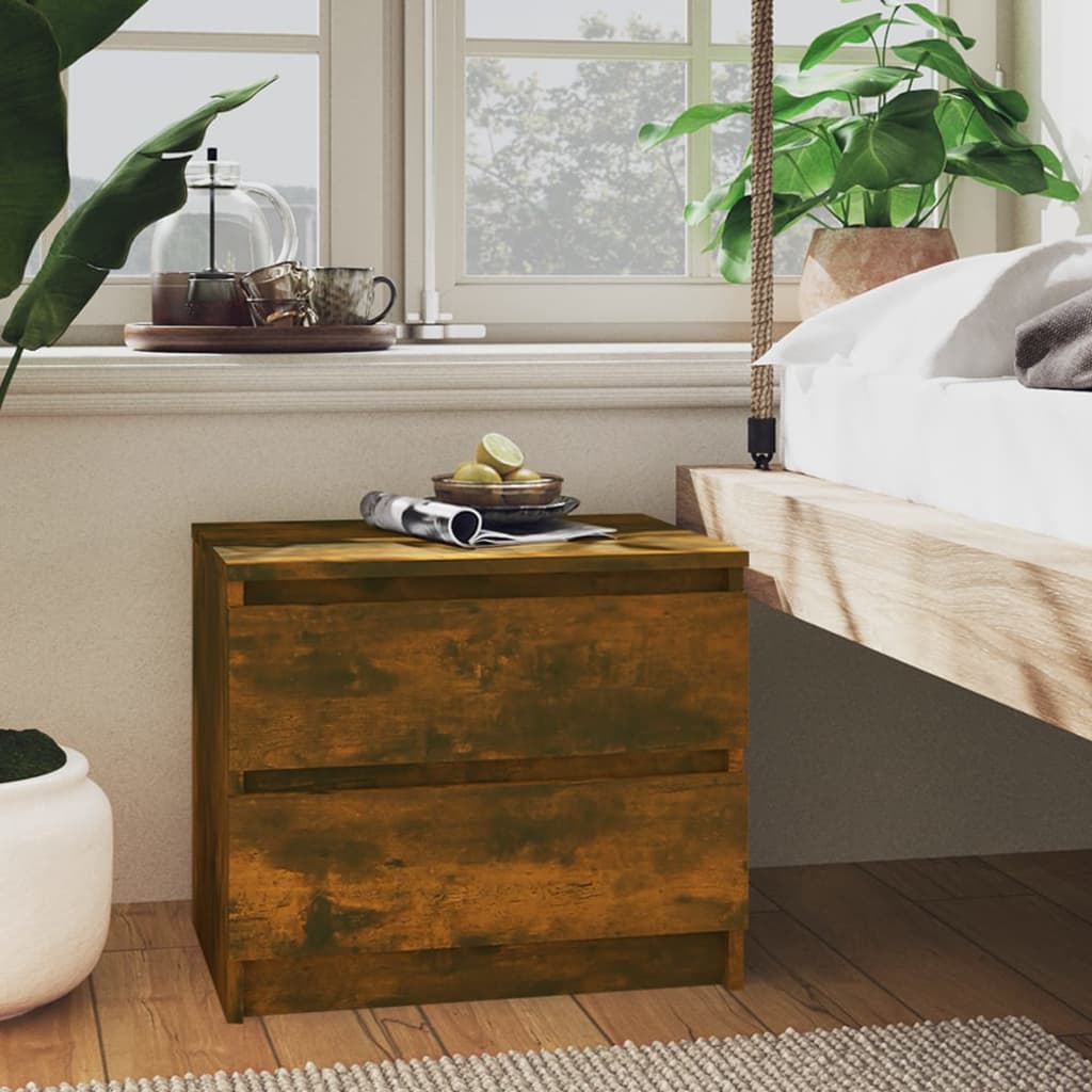 E-shop vidaXL Nočné stolíky 2 ks údený dub 50x39x43,5 cm spracované drevo