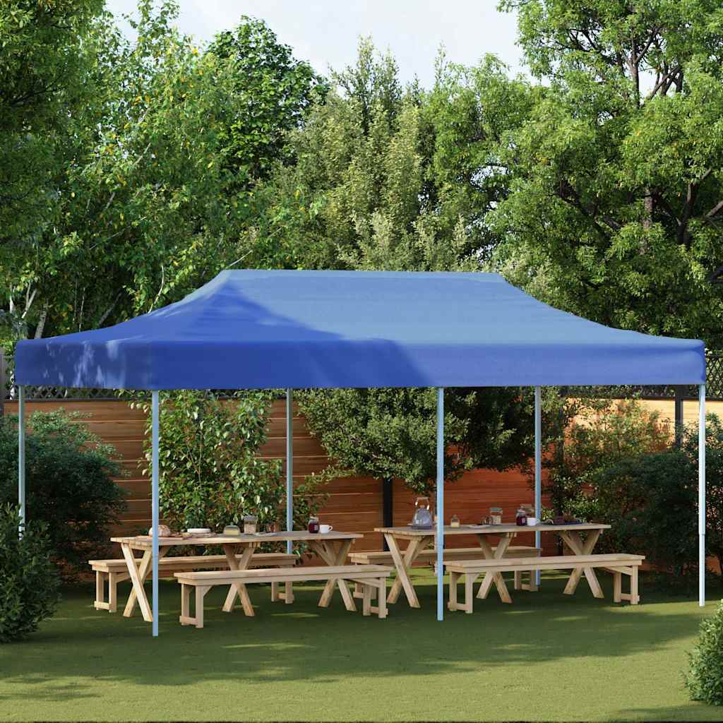 E-shop vidaXL Skladací záhradný stan 3x6 m, modrý