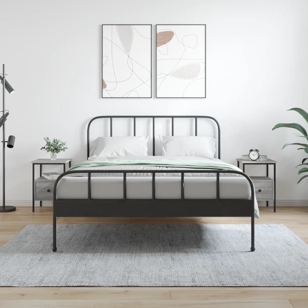 E-shop vidaXL Nočné stolíky 2 ks sivý dub sonoma 34x36x50 cm kompozitné drevo