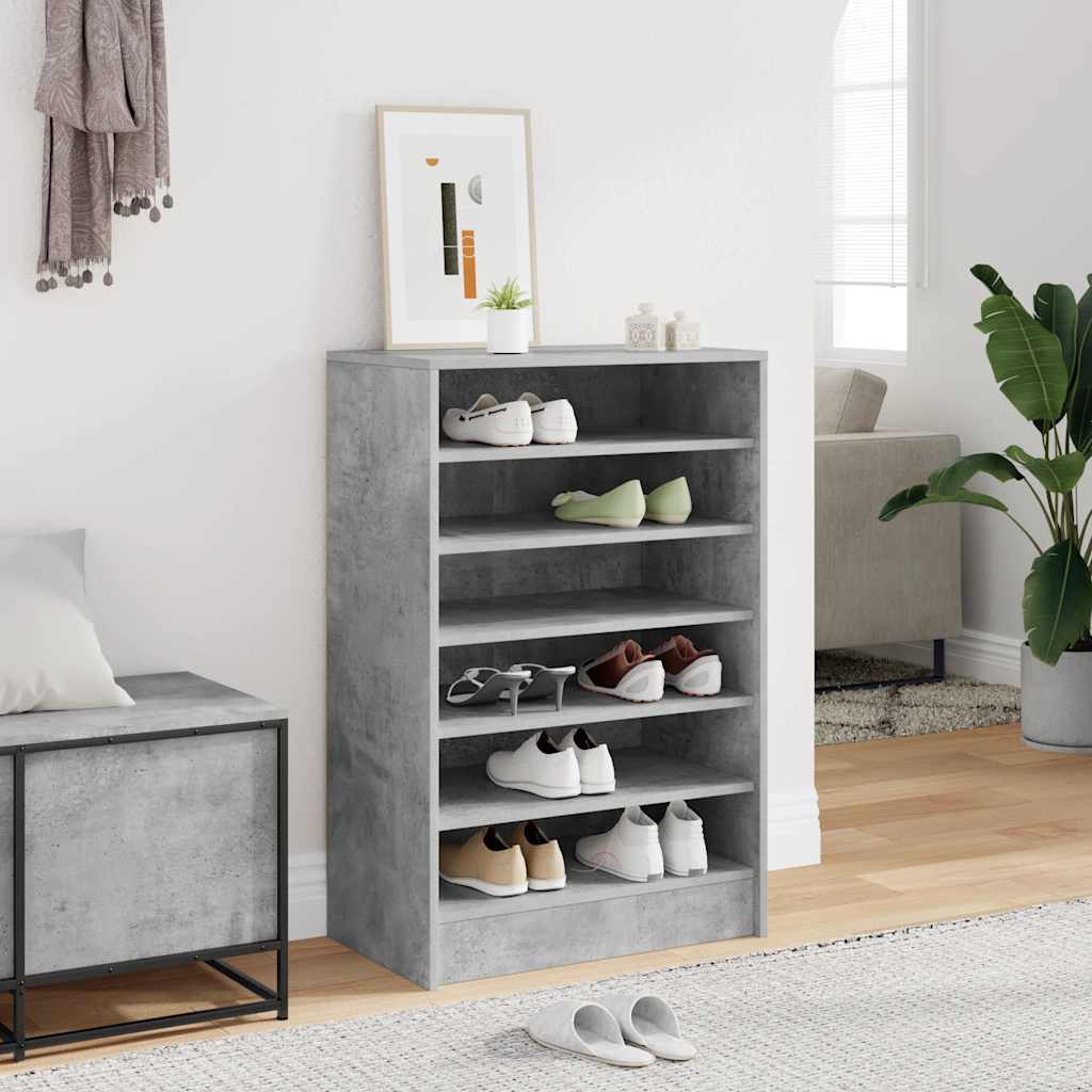 E-shop vidaXL Skrinka na topánky, betónovo sivá 60x35x92 cm, kompozitné drevo