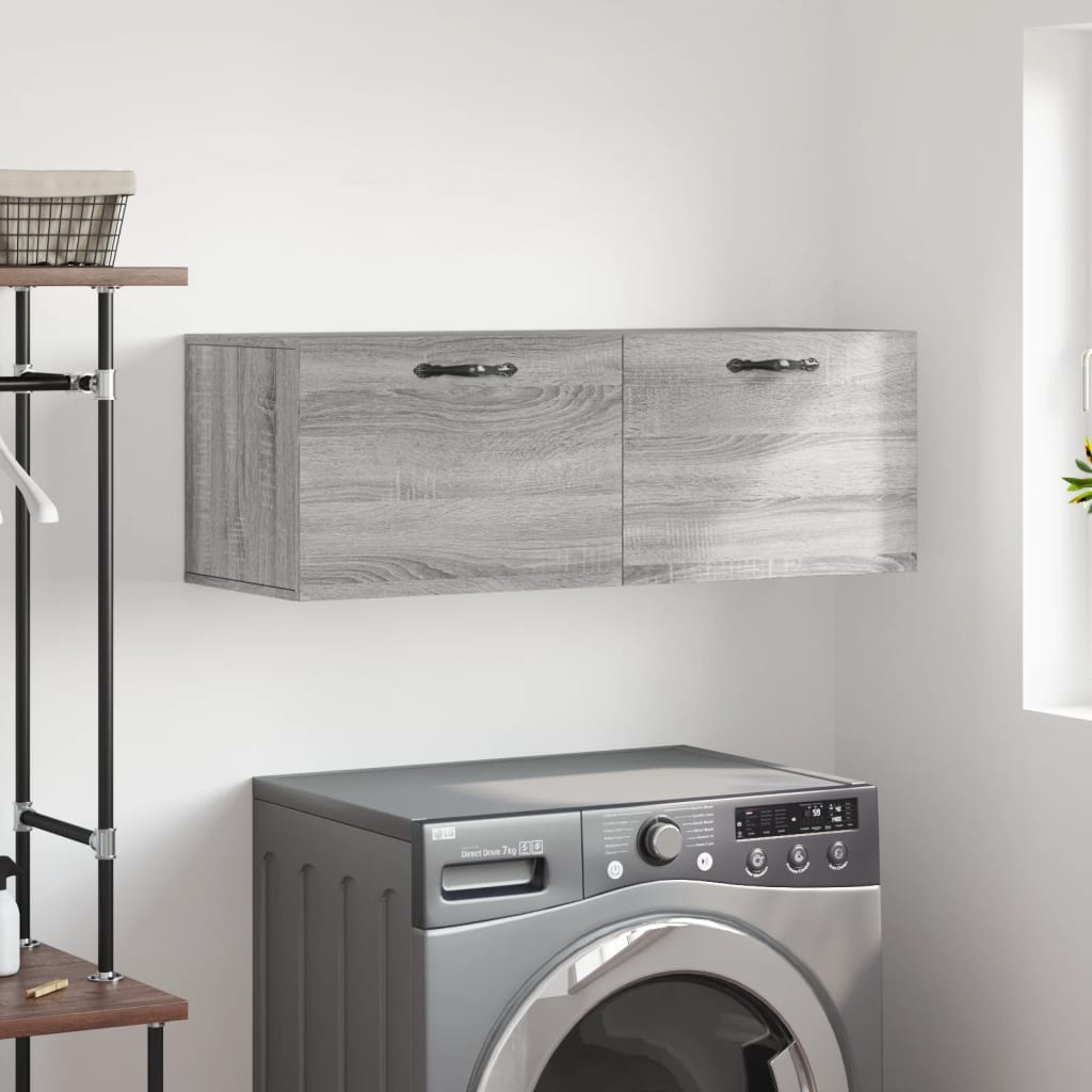 E-shop vidaXL Nástenná skrinka sivá sonoma 100x36,5x35 cm kompozitné drevo