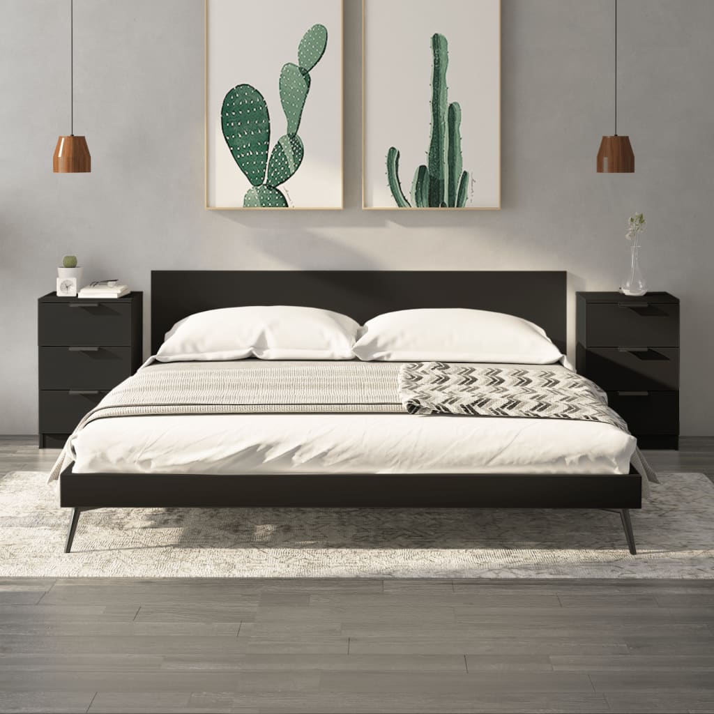 E-shop vidaXL Nočné stolíky 2 ks čierne 40x36x65 cm