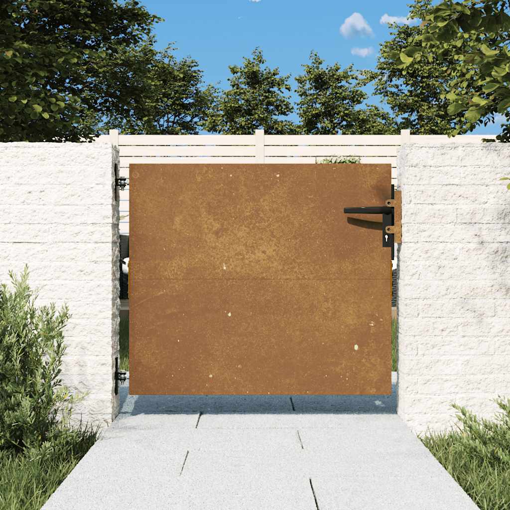 E-shop vidaXL Záhradná brána 85x125 cm, corten oceľ, štvorcový dizajn
