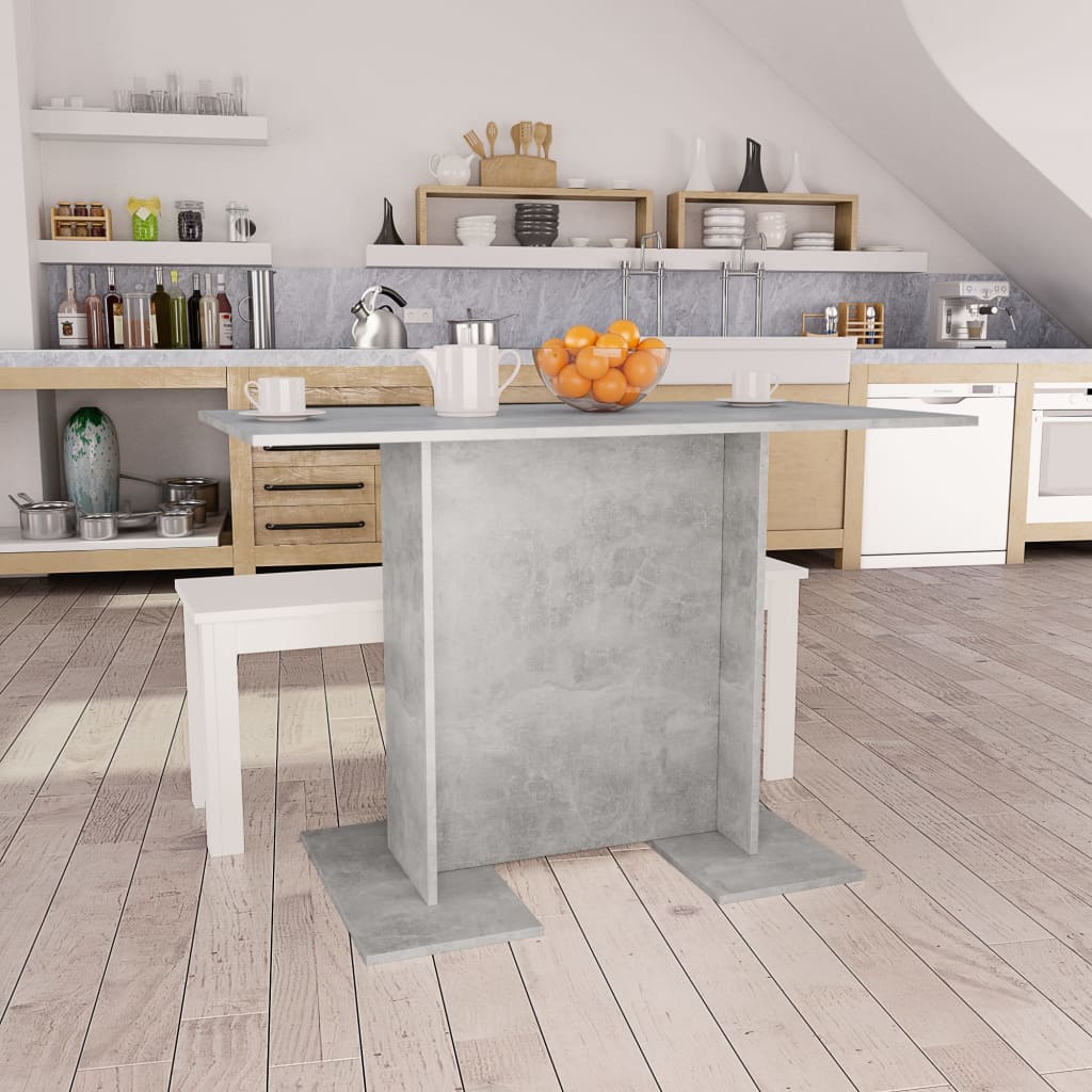 E-shop vidaXL Jedálenský stôl, betónovo sivý 110x60x75 cm, kompozitné drevo