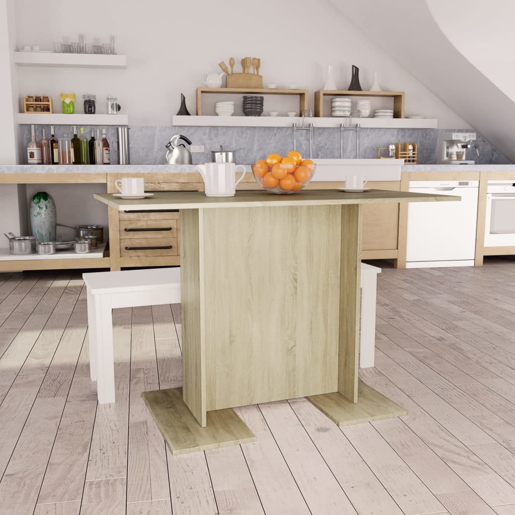 E-shop vidaXL Jedálenský stôl, dub sonoma 110x60x75 cm, kompozitné drevo