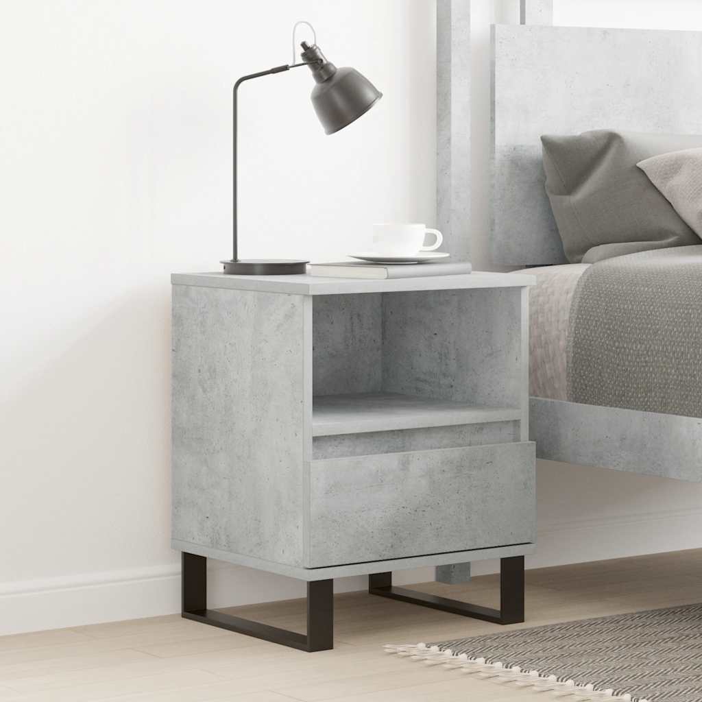 E-shop vidaXL Nočný stolík betónovo sivý 40x35x50 cm kompozitné drevo