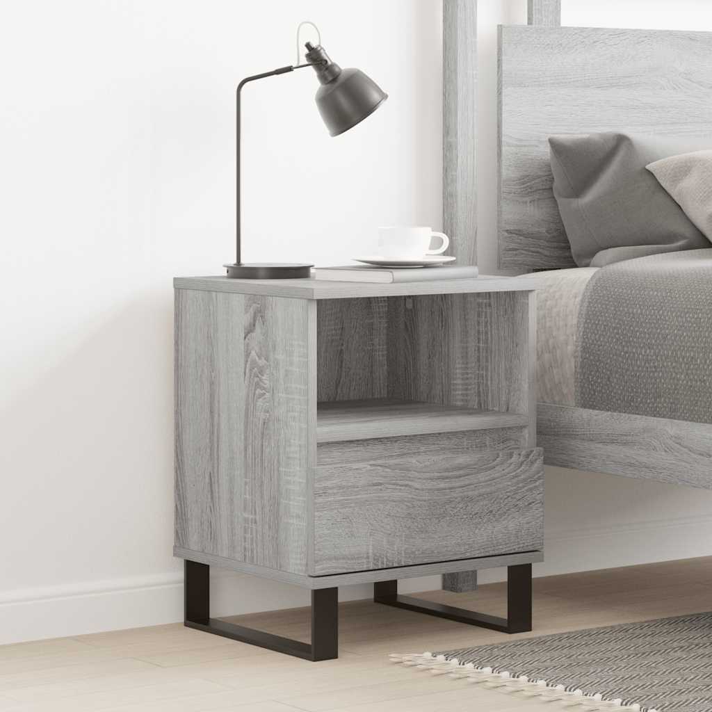 E-shop vidaXL Nočný stolík sivý sonoma 40x35x50 cm kompozitné drevo