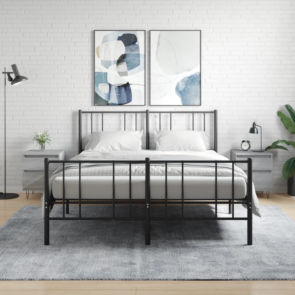 E-shop vidaXL Nočné stolíky 2 ks sivý dub sonoma 40x35x50 cm kompozitné drevo