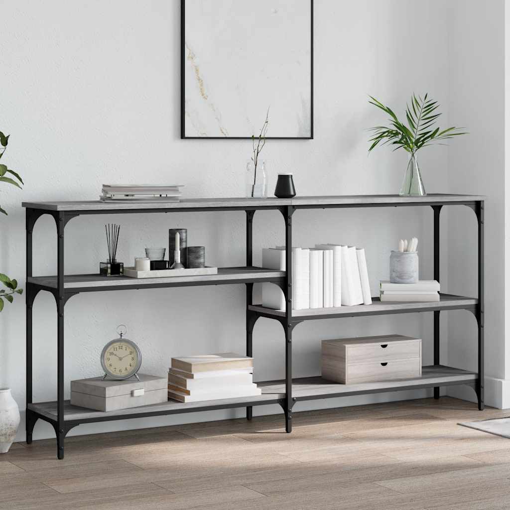 E-shop vidaXL Konzolový stolík sivý sonoma 160x29x75 cm kompozitné drevo