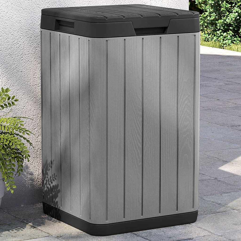 E-shop vidaXL Vonkajší odpadkový kôš sivý 38x38x65 cm PP