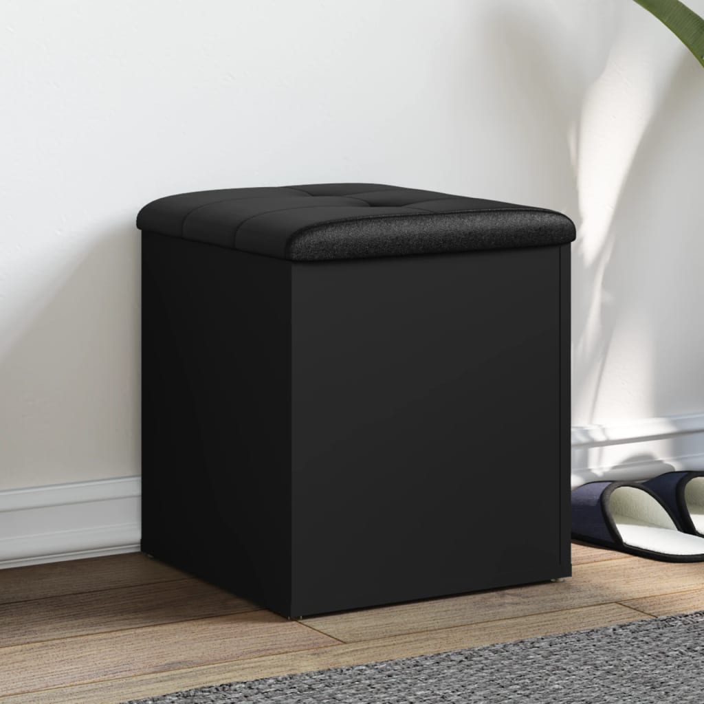 E-shop vidaXL Úložná lavička čierna 42x42x45 cm kompozitné drevo