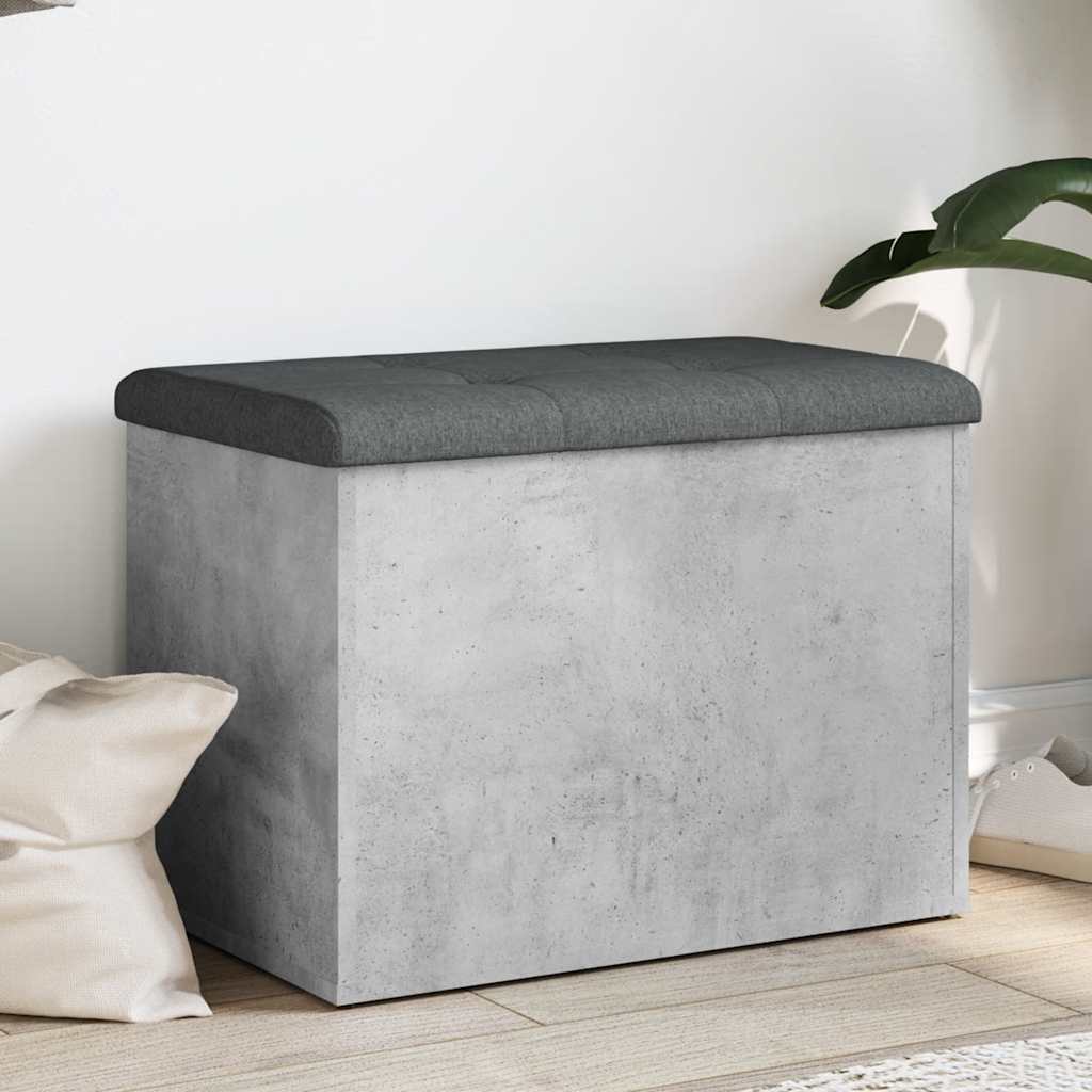 E-shop vidaXL Úložná lavička betónová sivá 62x42x45 cm kompozitné drevo