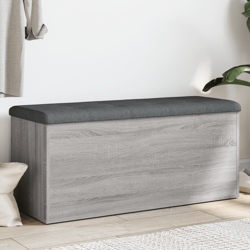 E-shop vidaXL Úložná lavička sivá sonoma 102x42x45 cm kompozitné drevo