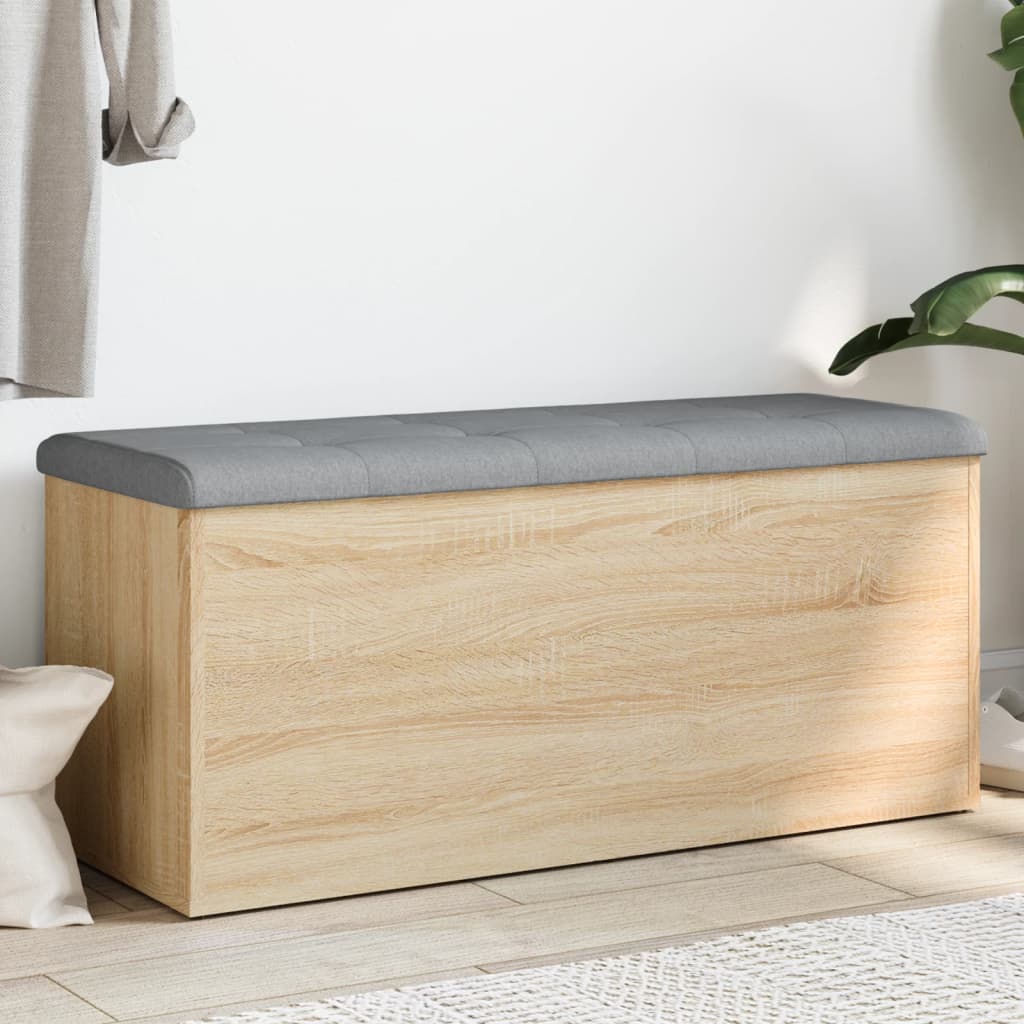E-shop vidaXL Úložná lavica, dub sonoma, 102x42x45 cm, technické drevo