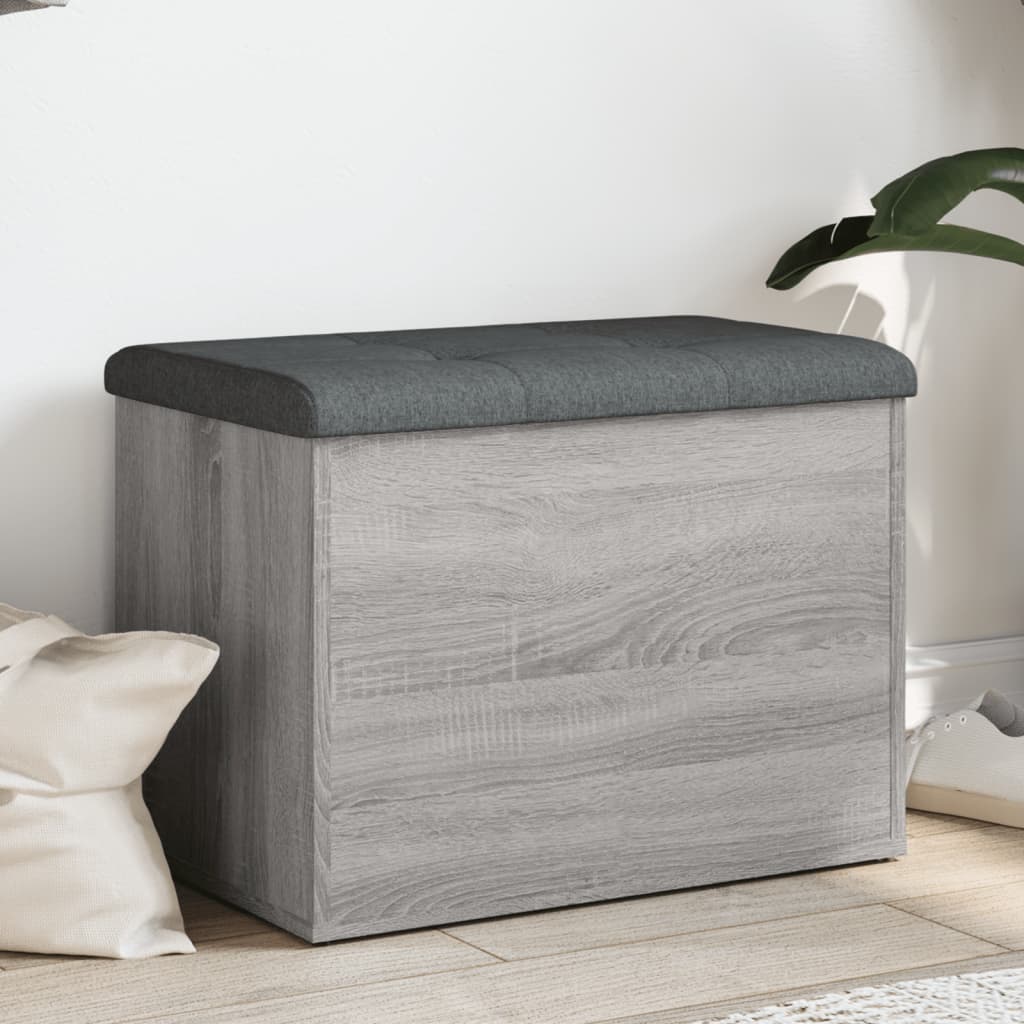 E-shop vidaXL Úložná lavička sivá sonoma 62x42x45 cm kompozitné drevo