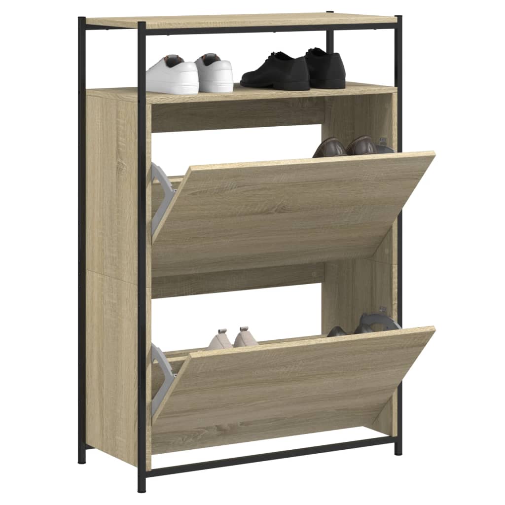 E-shop vidaXL Botník dub sonoma 75x34x112 cm kompozitné drevo