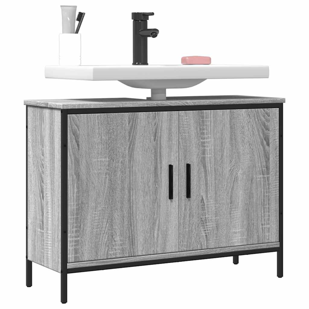 E-shop vidaXL Skrinka na umývadlo, sivá sonoma 80x30x60 cm, kompozitné drevo