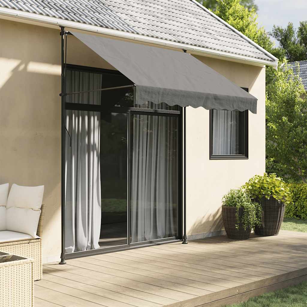 E-shop vidaXL Zaťahovacia markíza antracitová 200x150 cm látka a oceľ