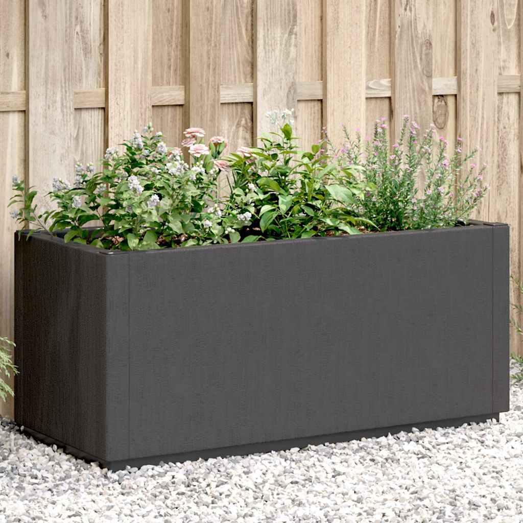 E-shop vidaXL Záhradný kvetináč tmavosivý 80x36x35 cm PP