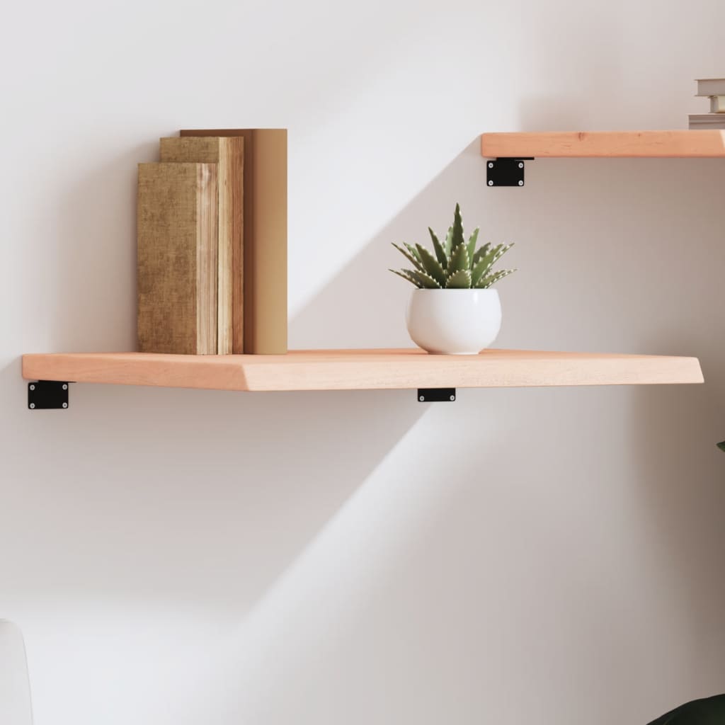 E-shop vidaXL Nástenná polica 60x50x(2-4) cm neošetrený dubový masív