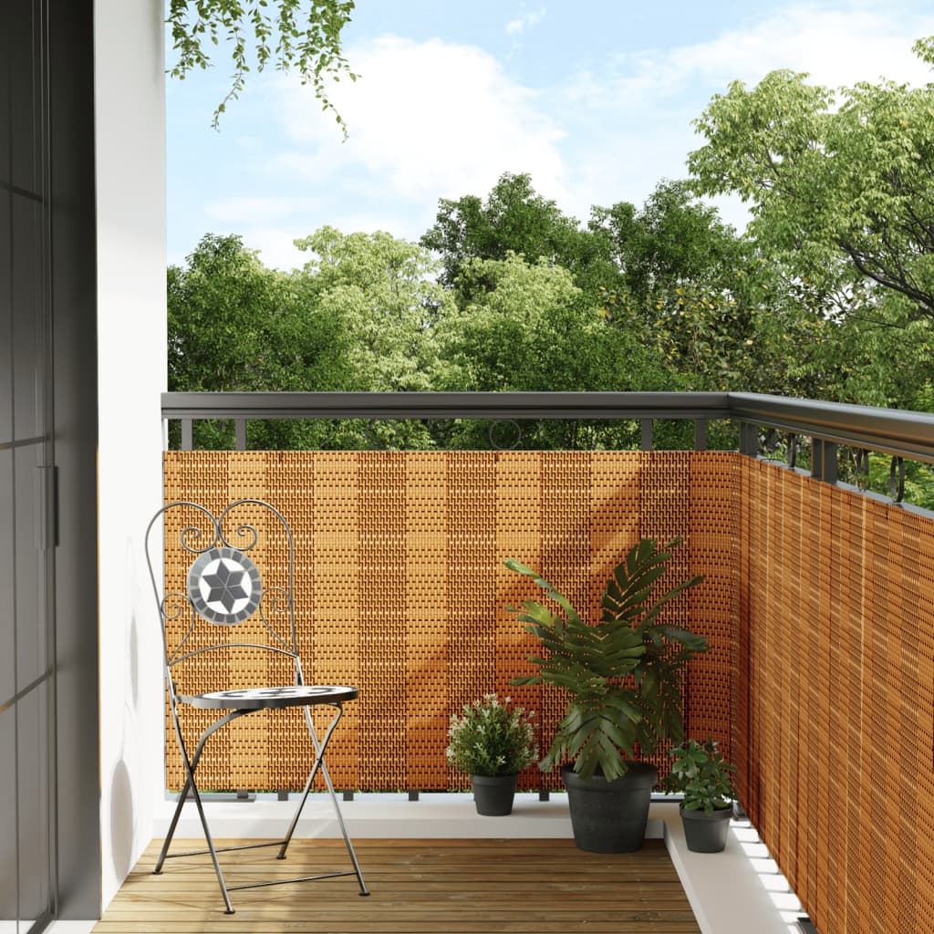 E-shop vidaXL Balkónová zástena bledohnedá 500x80 cm polyratan