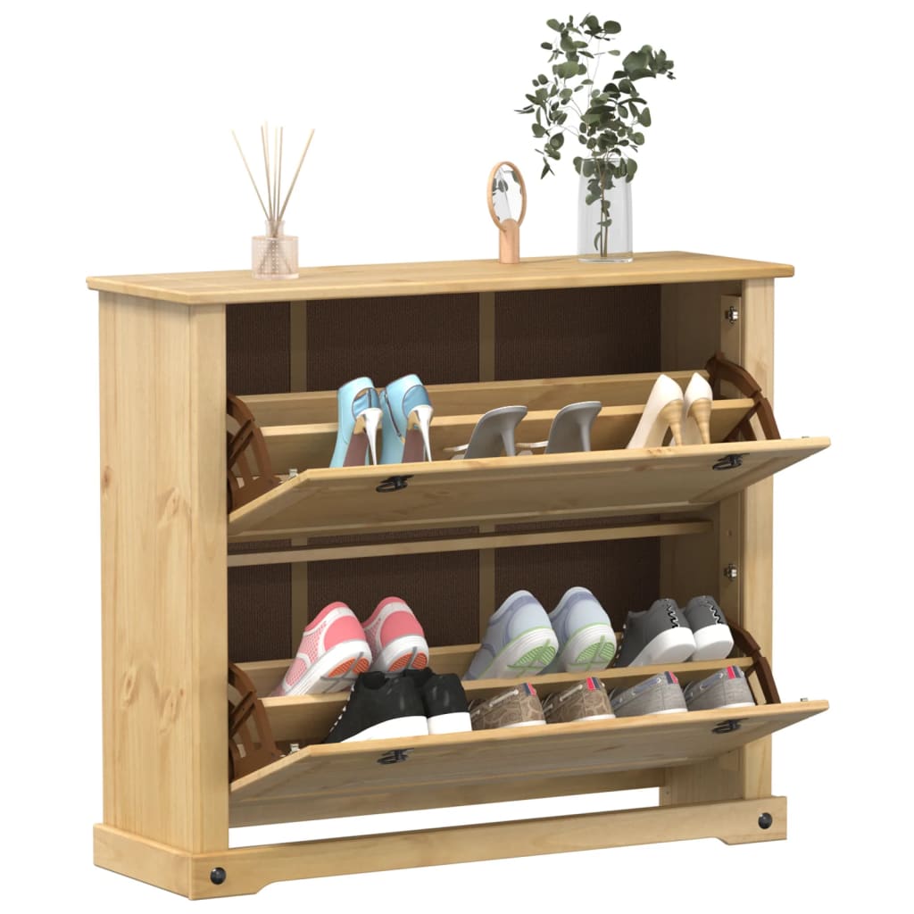 E-shop vidaXL Botník Corona 99x32x85 cm borovicový masív
