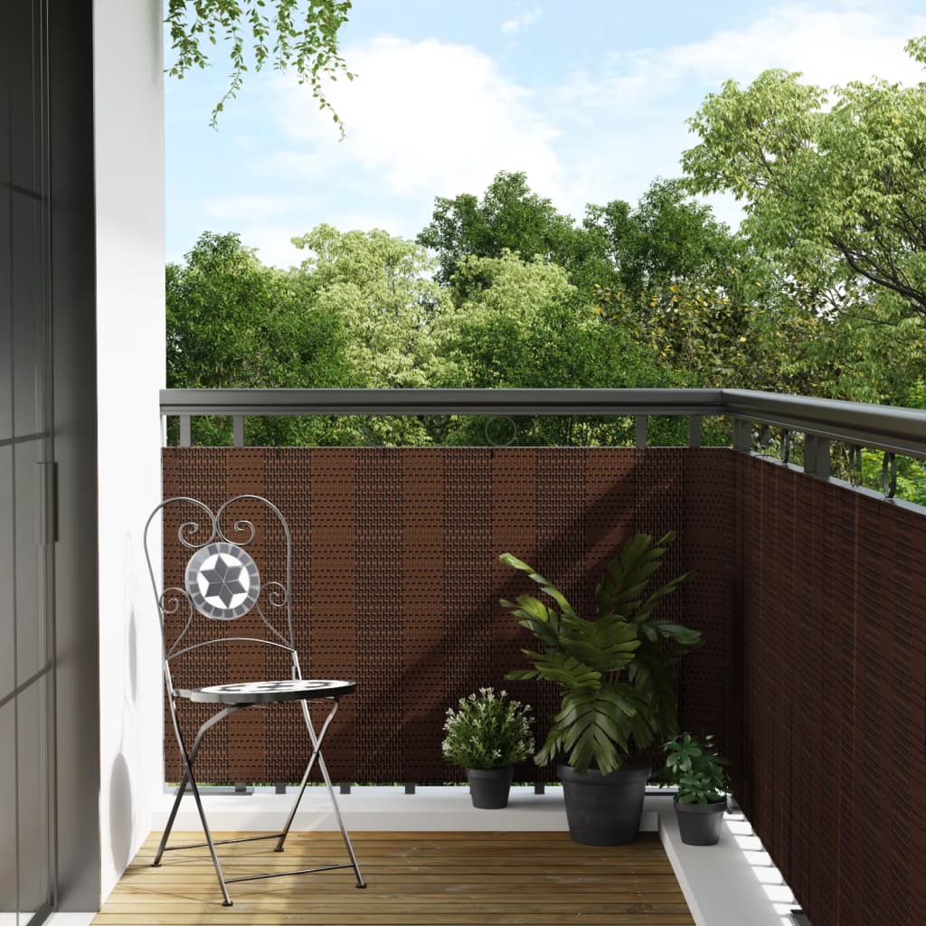 E-shop vidaXL Balkónová zástena hnedo-čierna 300x100 cm polyratan