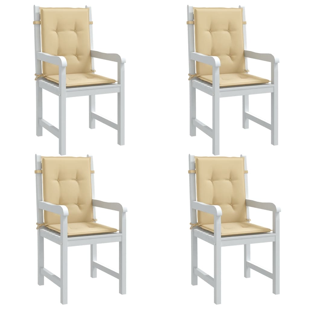 E-shop vidaXL Vankúše na stoličky 4 ks béžová melanž 100x50x4 cm látka