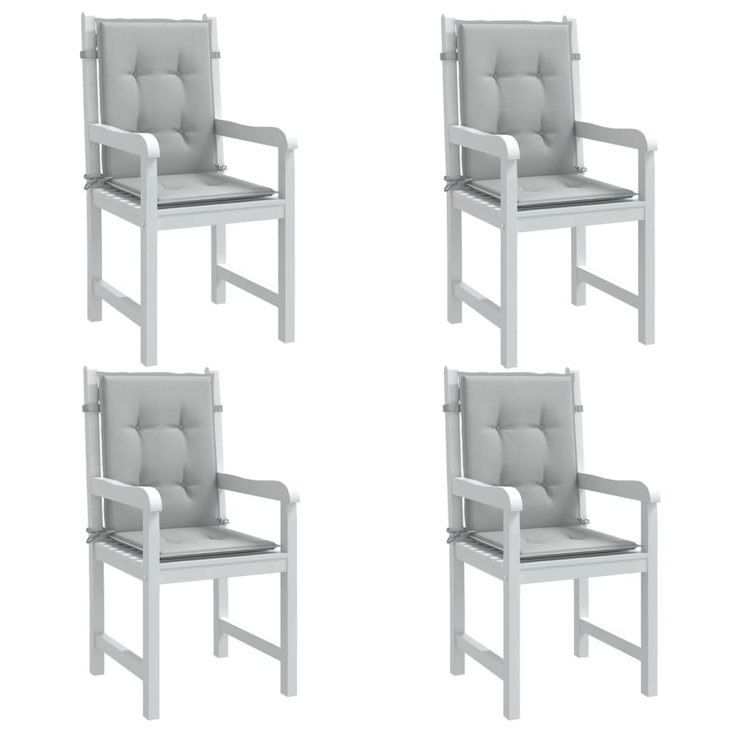 E-shop vidaXL Vankúše na stoličky 4 ks svetlosivá melanž 100x50x4 cm látka