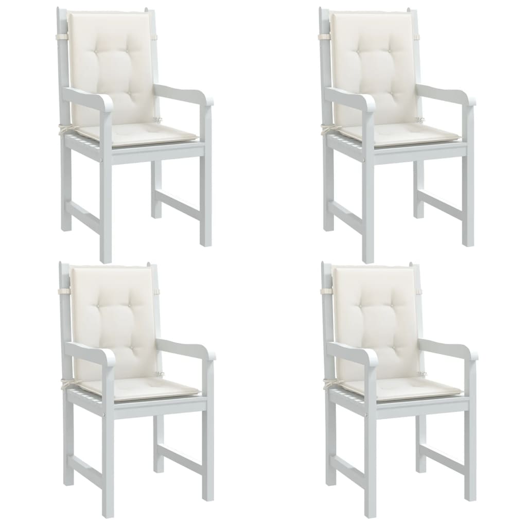 E-shop vidaXL Vankúše na stoličky 4 ks krémová melanž 100x50x4 cm látka