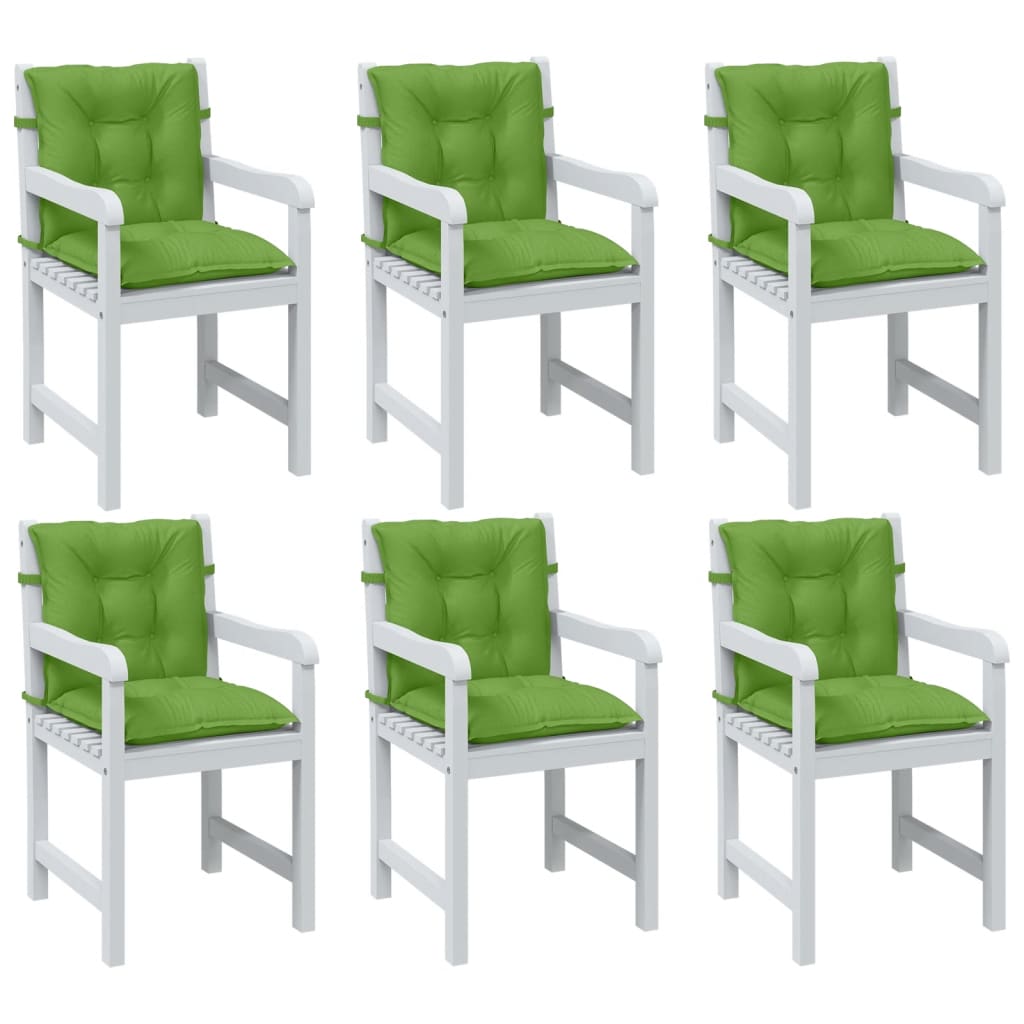 E-shop vidaXL Vankúše na stoličky 6 ks zelená melanž 100x50x7 cm látka