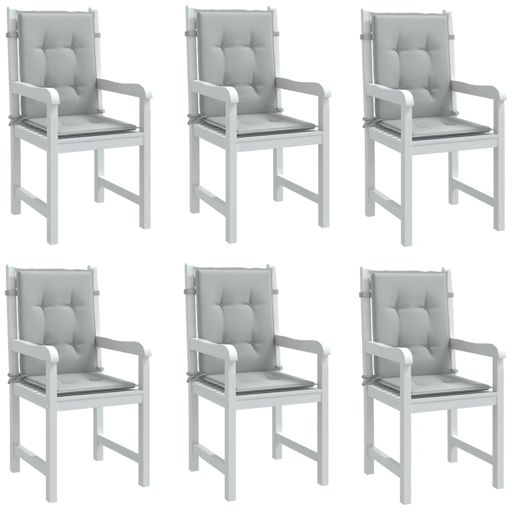 E-shop vidaXL Vankúše na stoličky 6 ks svetlosivá melanž 100x50x4 cm látka