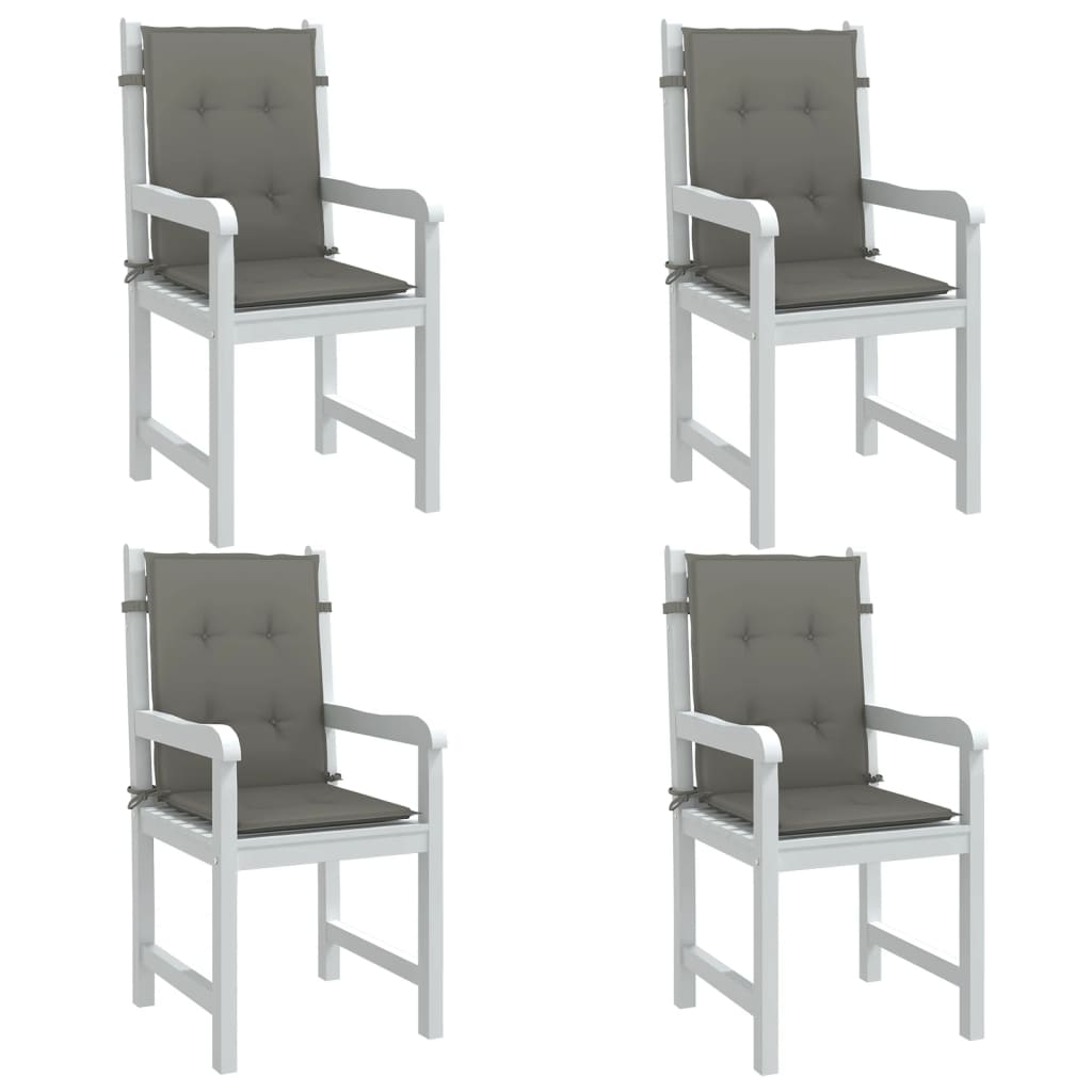 E-shop vidaXL Vankúše na stoličky 4 ks tmavosivá melanž 100x50x4 cm látka