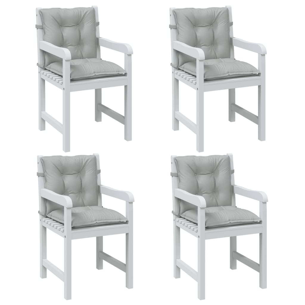 E-shop vidaXL Vankúše na stoličky 4 ks svetlosivá melanž 100x50x7 cm látka
