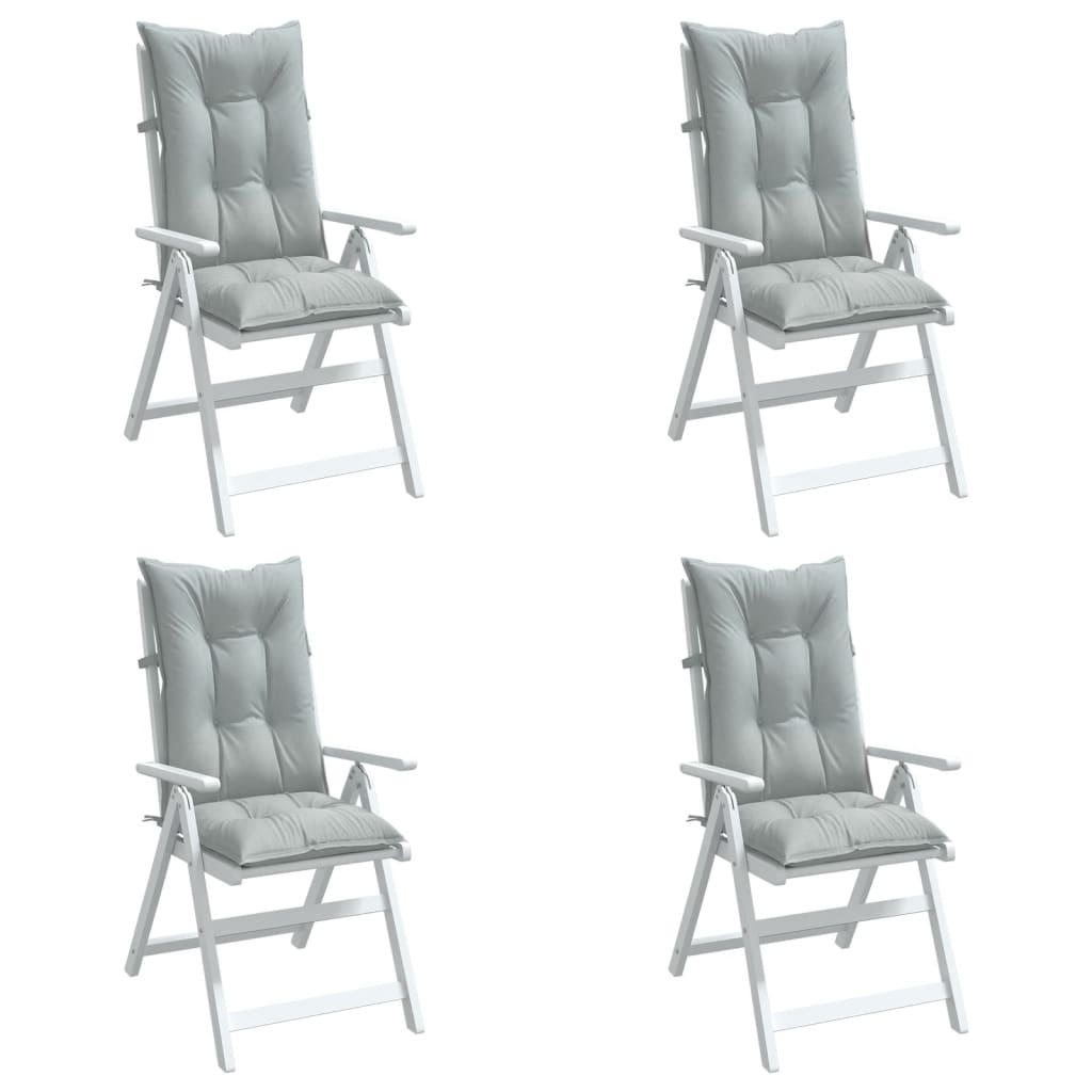 E-shop vidaXL Vankúše na stoličky 4 ks svetlosivá melanž 120x50x7 cm látka