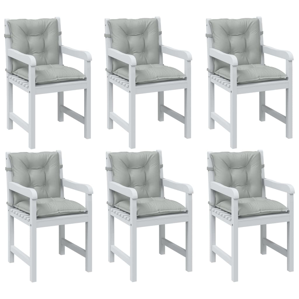 E-shop vidaXL Vankúše na stoličky 6 ks svetlosivá melanž 100x50x7 cm látka