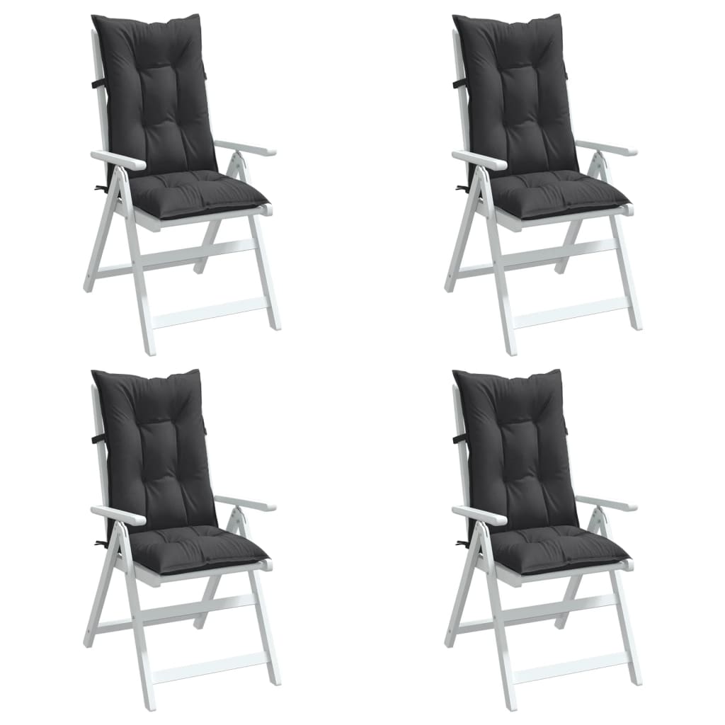E-shop vidaXL Vankúše na stoličky 4 ks antracitová melanž 120x50x7 cm látka