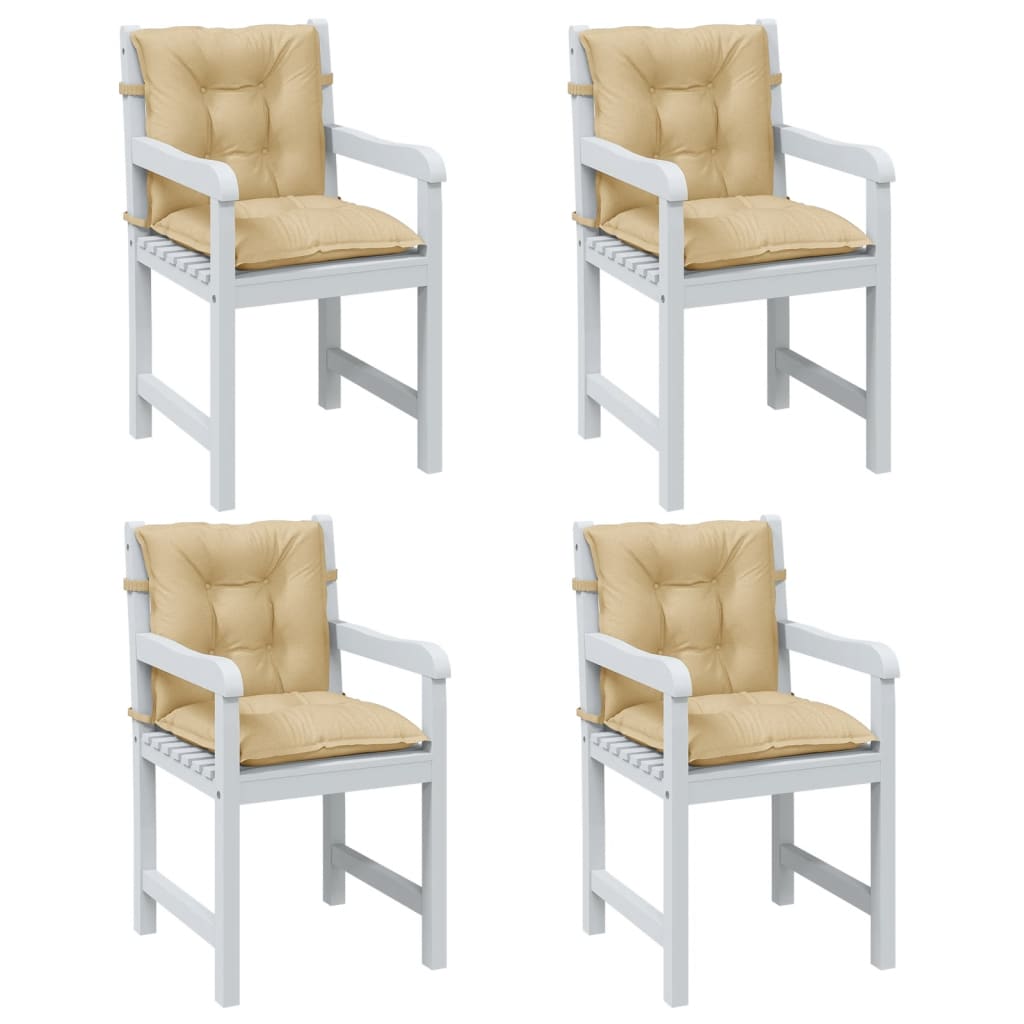 E-shop vidaXL Vankúše na stoličky 4 ks béžová melanž 100x50x7 cm látka