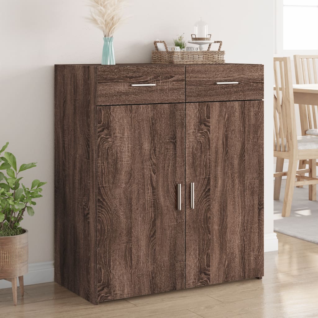 E-shop vidaXL Komoda, hnedý dub 80x42,5x93 cm, kompozitné drevo
