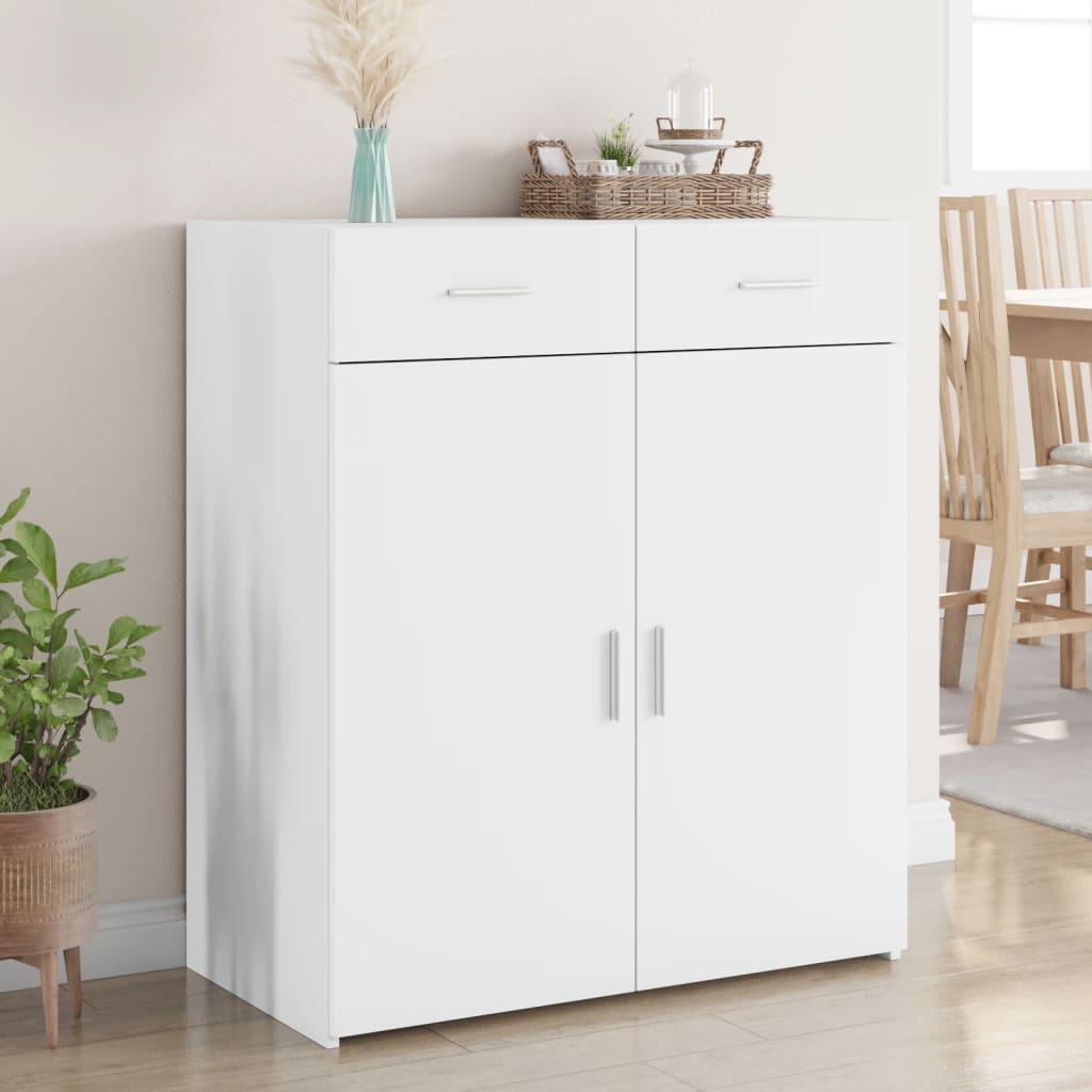 E-shop vidaXL Komoda, biela 80x42,5x93 cm, kompozitné drevo