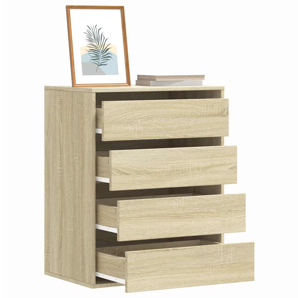 E-shop vidaXL Rohová komoda so zásuvkami sonoma 60x41x76 cm kompozitné drevo