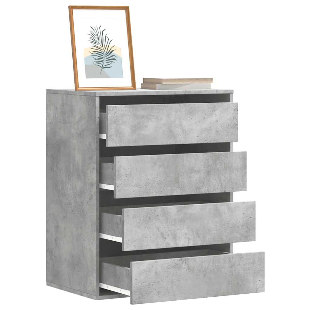 E-shop vidaXL Rohová komoda so zásuvkami betónová 60x41x76cm kompozitné drevo