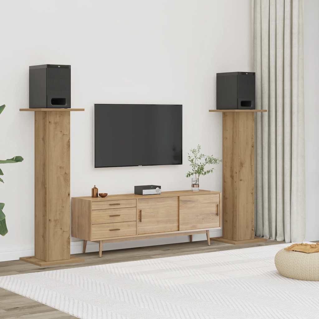 E-shop vidaXL Stojany na reproduktor 2ks dub artisan 30x30x95cm kompoz. drevo