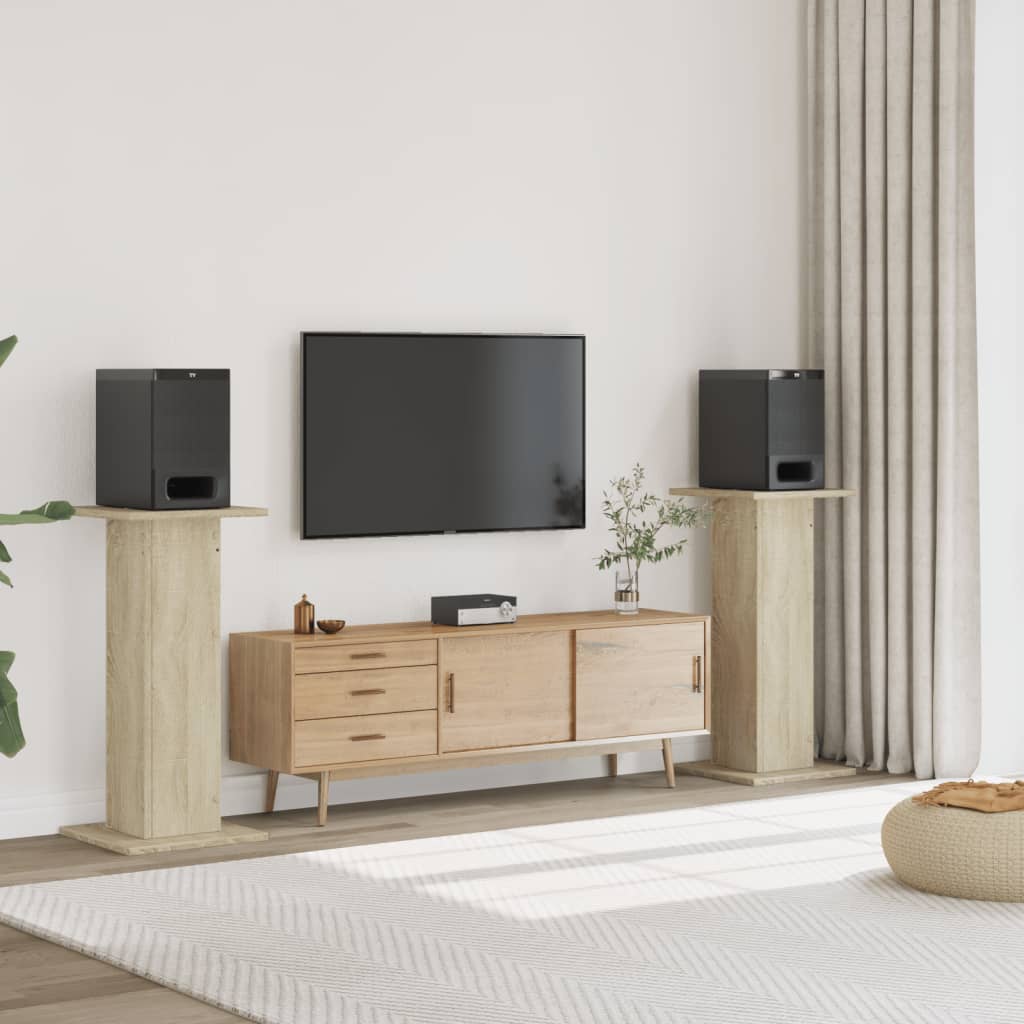 E-shop vidaXL Stojany na reproduktor 2ks dub sonoma 30x30x95 cm kompoz. drevo