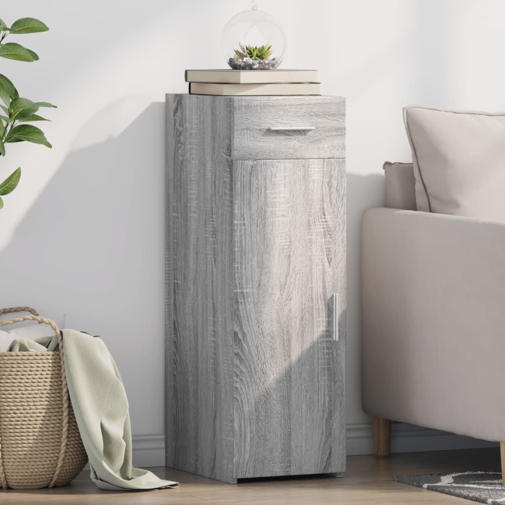 E-shop vidaXL Komoda sivý dub sonoma 30x42,5x93 cm kompozitné drevo