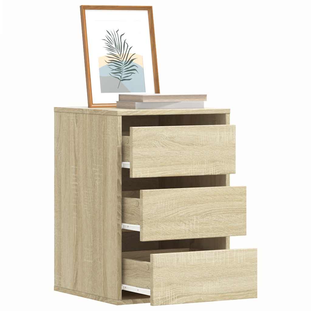 E-shop vidaXL Rohová komoda so zásuvkami sonoma 40x41x58 cm kompozitné drevo