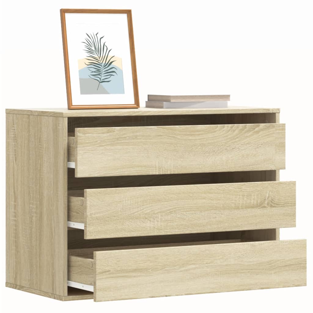 E-shop vidaXL Rohová komoda so zásuvkami sonoma 80x41x58 cm kompozitné drevo